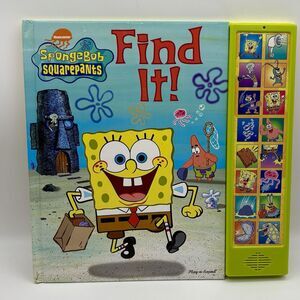 Vintage SpongeBob SquarePants Play A Sound Book Find It! New Batteries WORKS